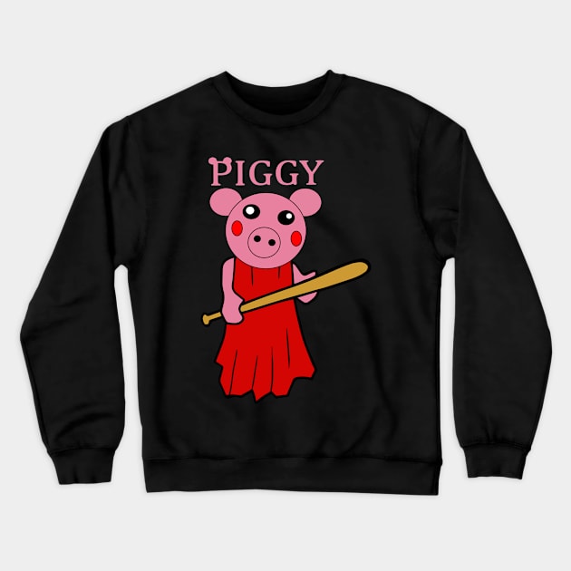 Piggy Funny Crewneck Sweatshirt by FreeKidsArt